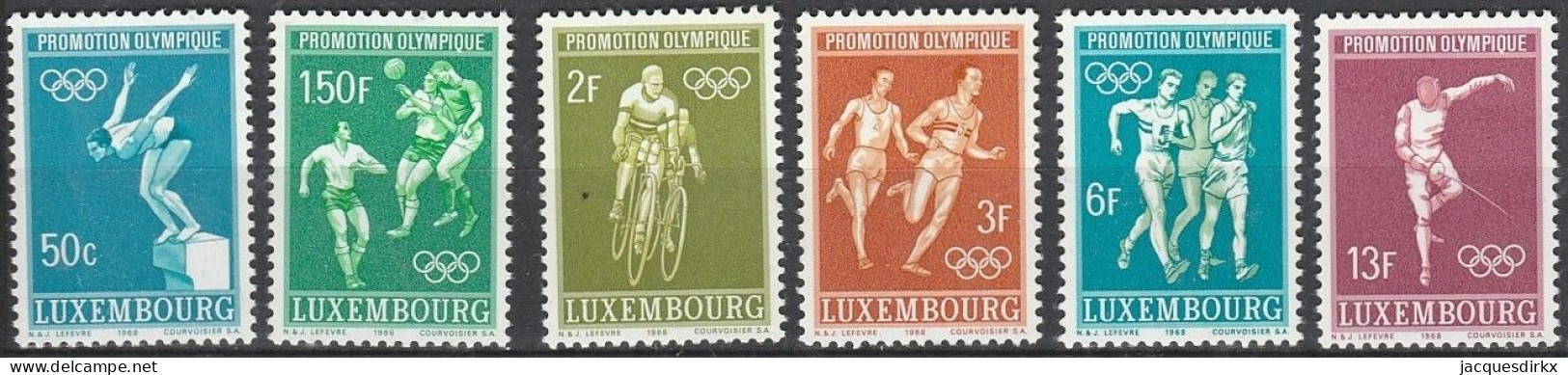 Luxembourg    .   Y&T     .    716/721     .    **      .      Neuf Avec Gomme Et SANS Charnière - Unused Stamps