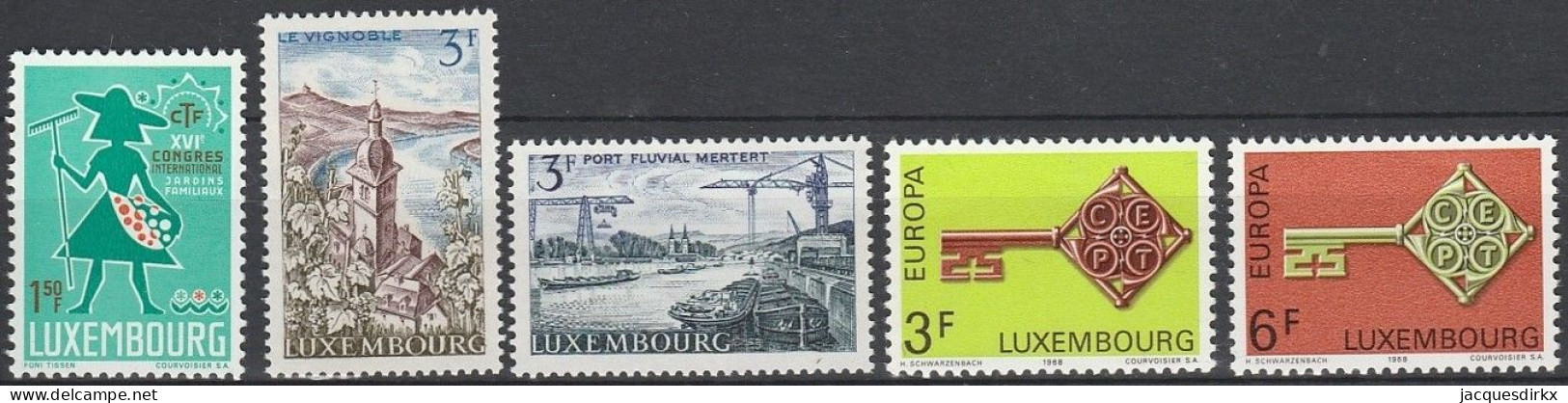 Luxembourg    .   Y&T     .    5 Timbres     .    **      .      Neuf Avec Gomme Et SANS Charnière - Unused Stamps