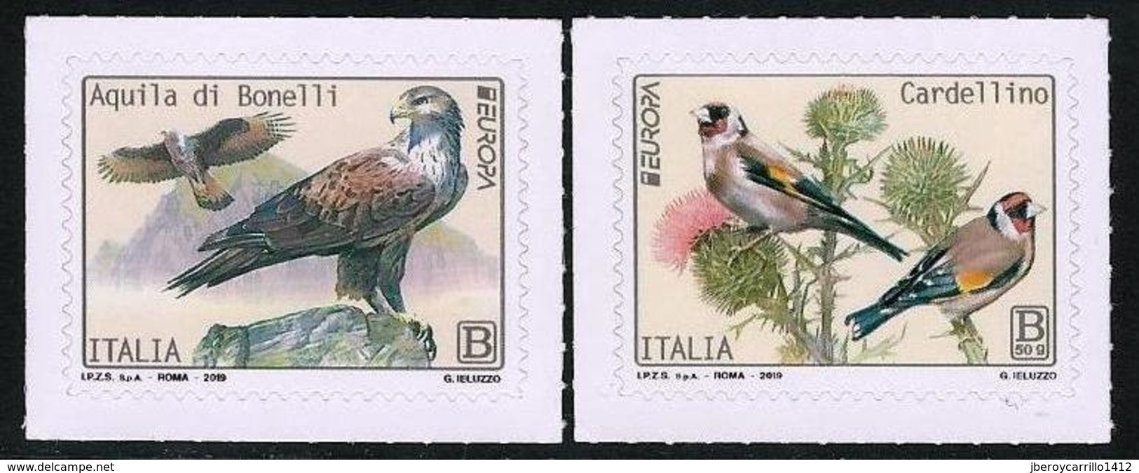 ITALIA / ITALY / ITALIEN   -EUROPA 2019 -NATIONAL BIRDS.- "AVES -BIRDS -VÖGEL-OISEAUX"- Serie De 2 V. - 2019