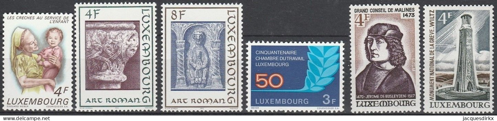 Luxembourg    .   Y&T     .    6  Timbres     .    **      .      Neuf Avec Gomme Et SANS Charnière - Unused Stamps