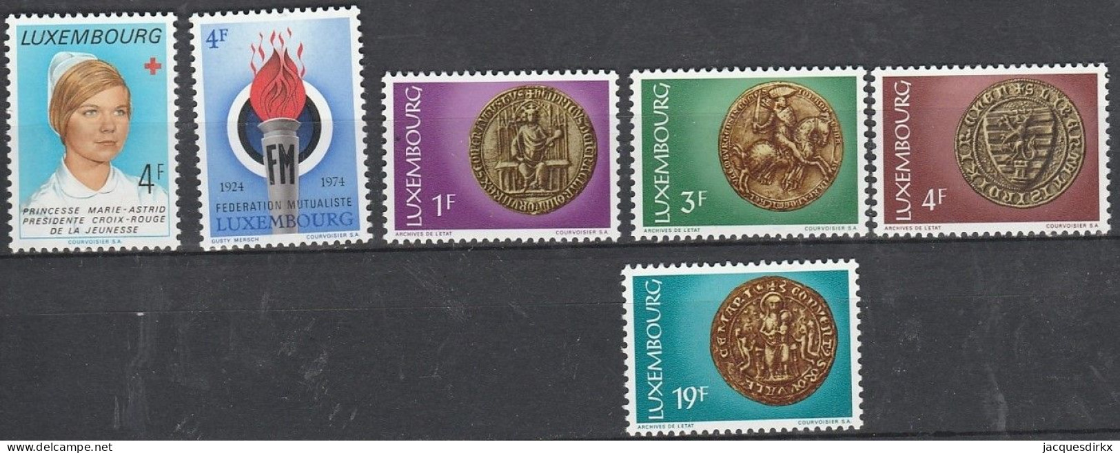 Luxembourg    .   Y&T     .    6 Timbres     .    **      .      Neuf Avec Gomme Et SANS Charnière - Unused Stamps