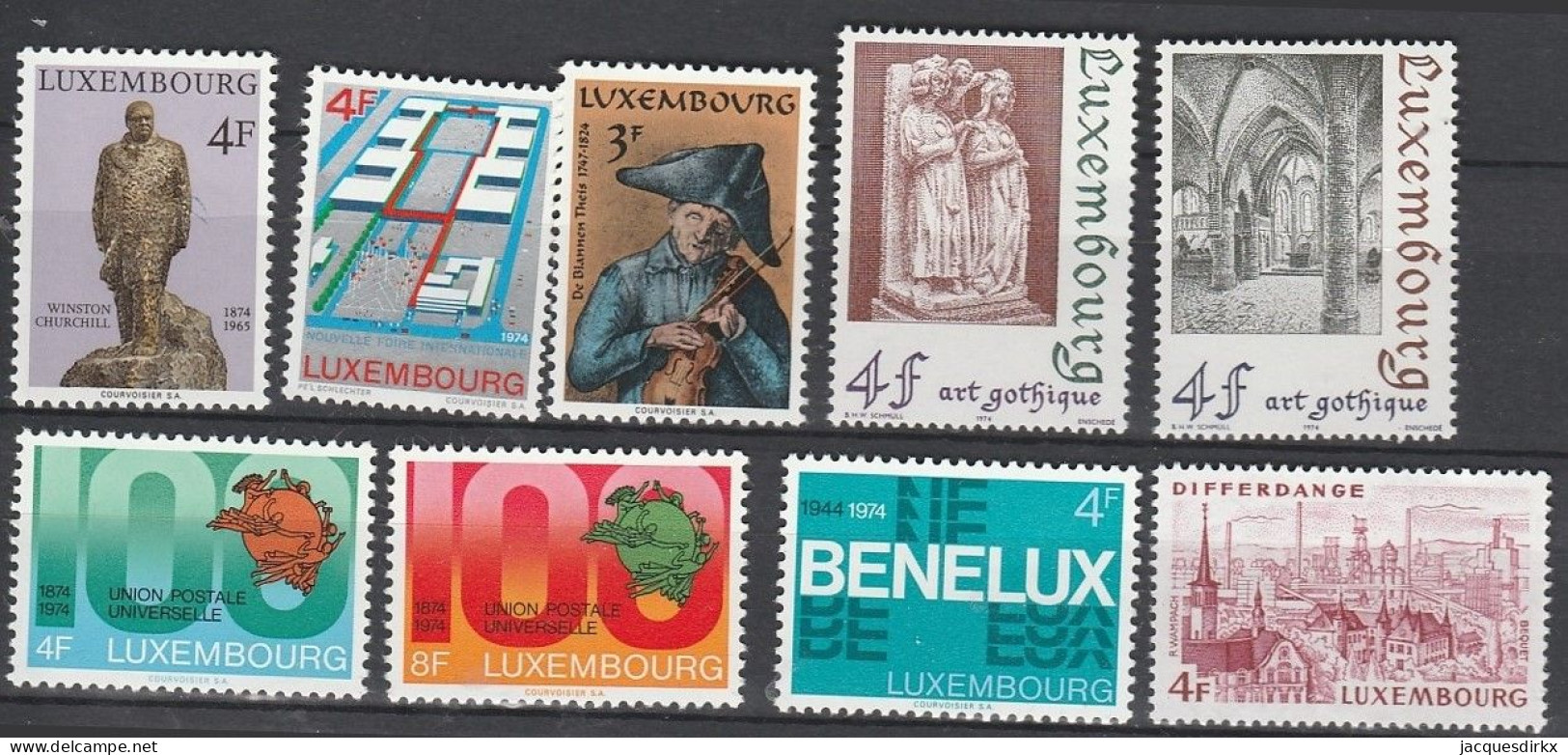 Luxembourg    .   Y&T     .    9 Timbres     .    **      .      Neuf Avec Gomme Et SANS Charnière - Unused Stamps