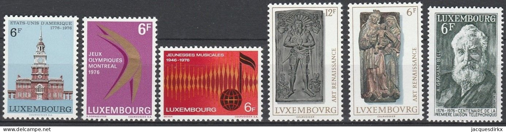 Luxembourg    .   Y&T     .   6 Timbres     .    **      .      Neuf Avec Gomme Et SANS Charnière - Neufs