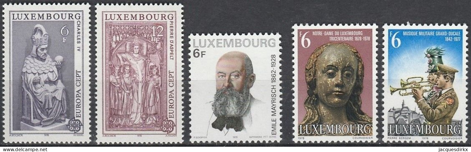 Luxembourg    .   Y&T     .    5  Timbres     .    **      .      Neuf Avec Gomme Et SANS Charnière - Unused Stamps