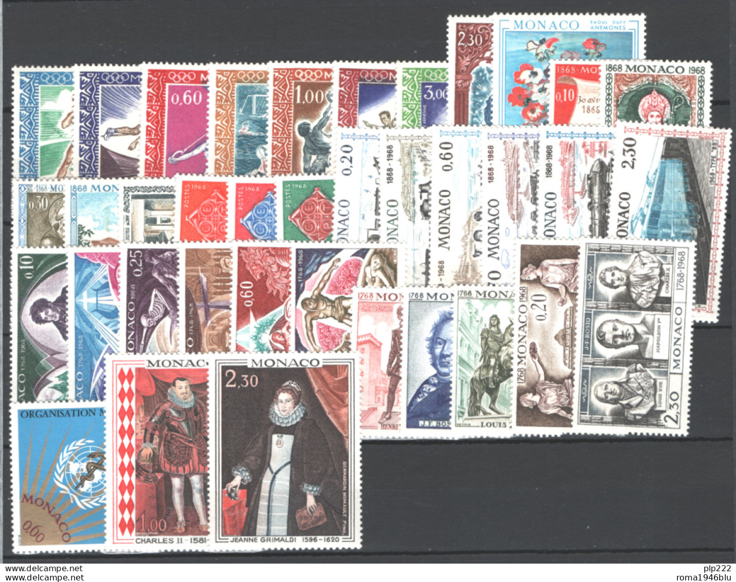 Monaco 1968 Annata Completa Con Posta Aerea / Complete Year Set With Air Mail **/MNH VF - Komplette Jahrgänge