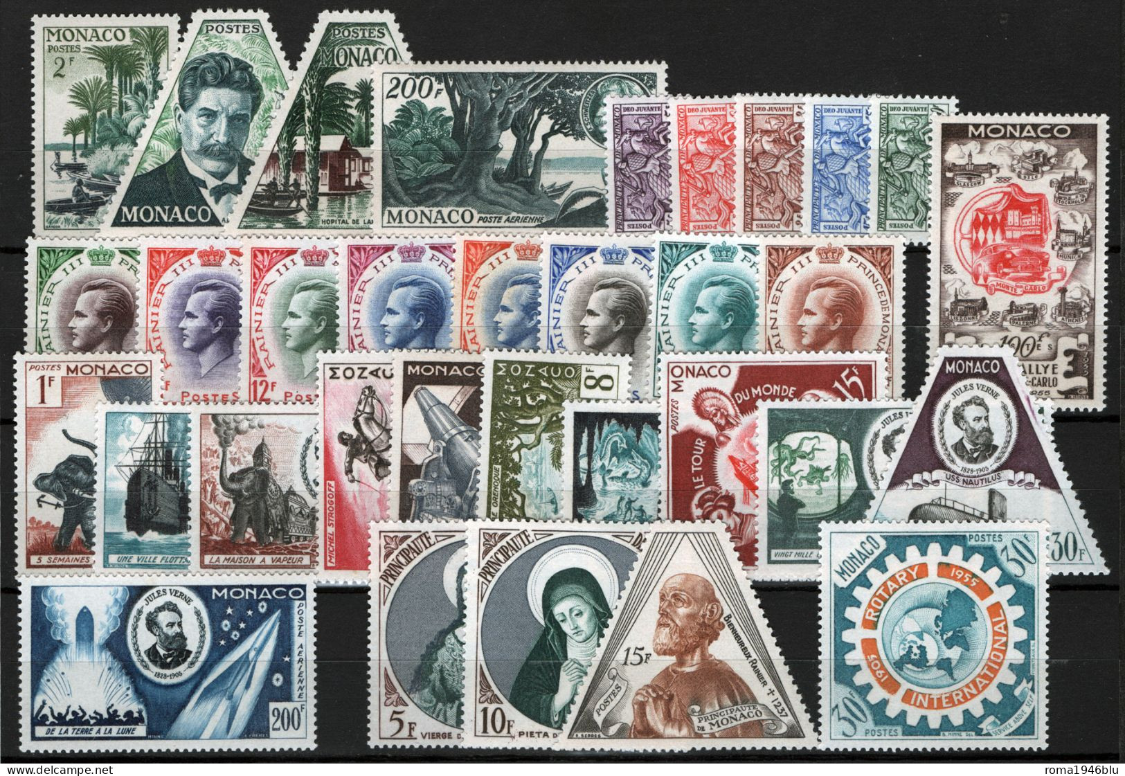 Monaco 1955 Annata Completa Con Posta Aerea / Complete Year Set With Air Mail **/MNH VF - Años Completos