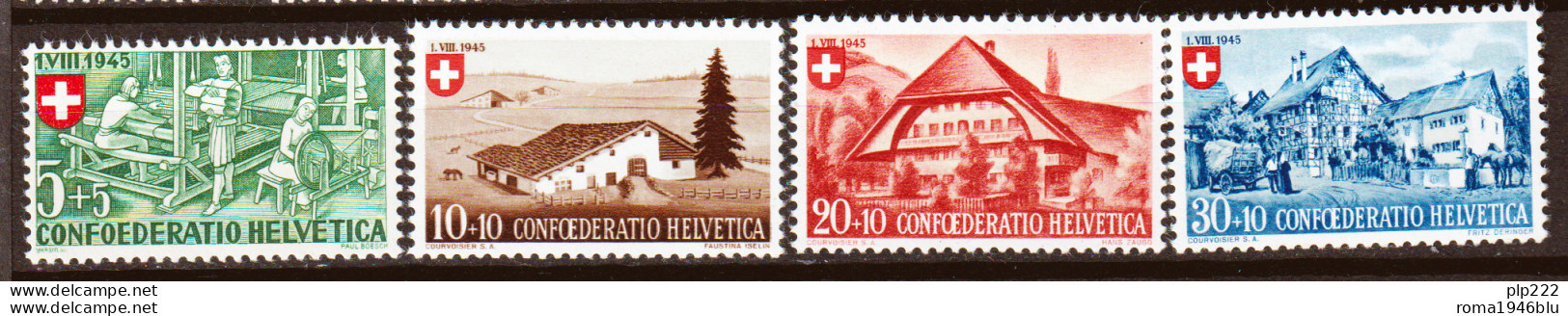 Svizzera 1945 Unif.419/22 **/MNH VF - Neufs