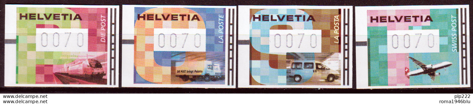 Svizzera 2001 Automatici 4 Val. **/MNH VF - Franqueo