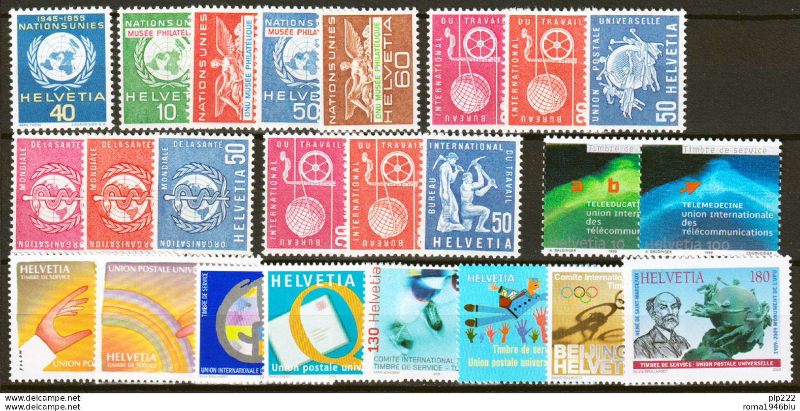 Svizzera 1955/2009 Servizi 24 Val. **/MNH VF - Lotti/Collezioni