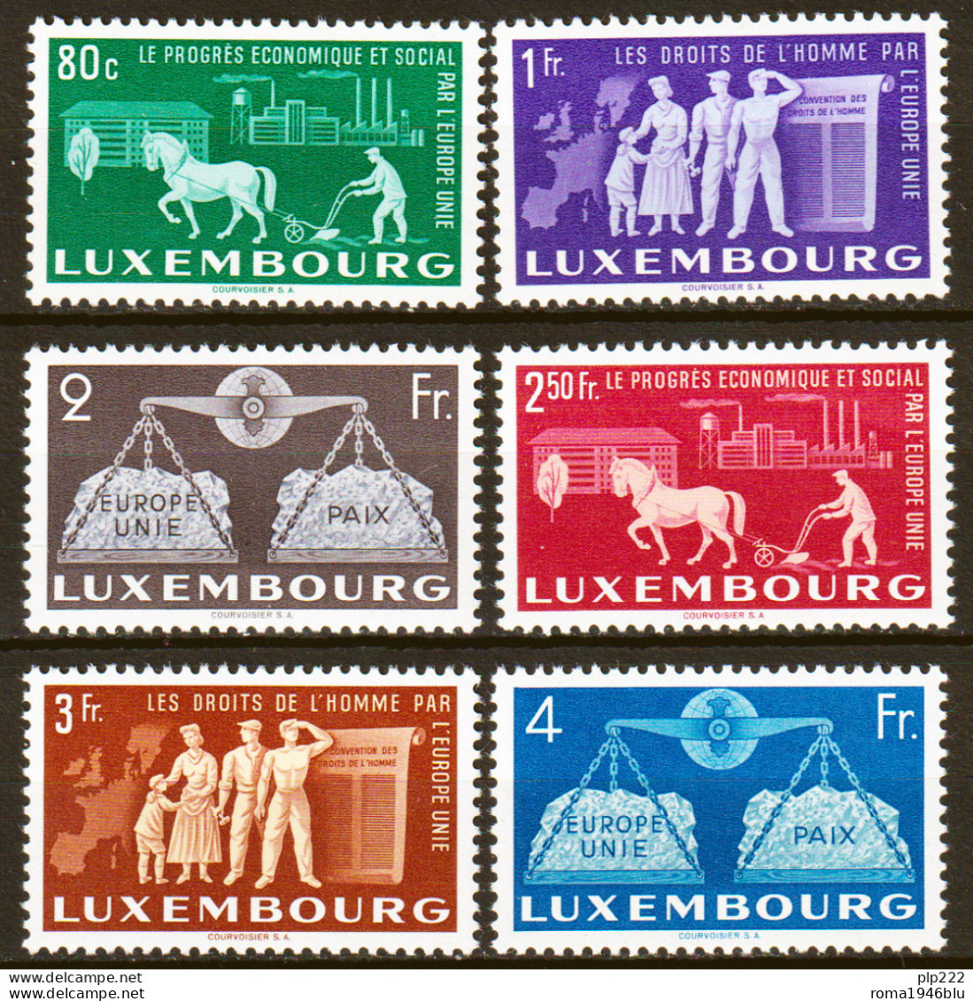 Lussemburgo 1951 Unif.443/48 **/MNH VF - Nuovi