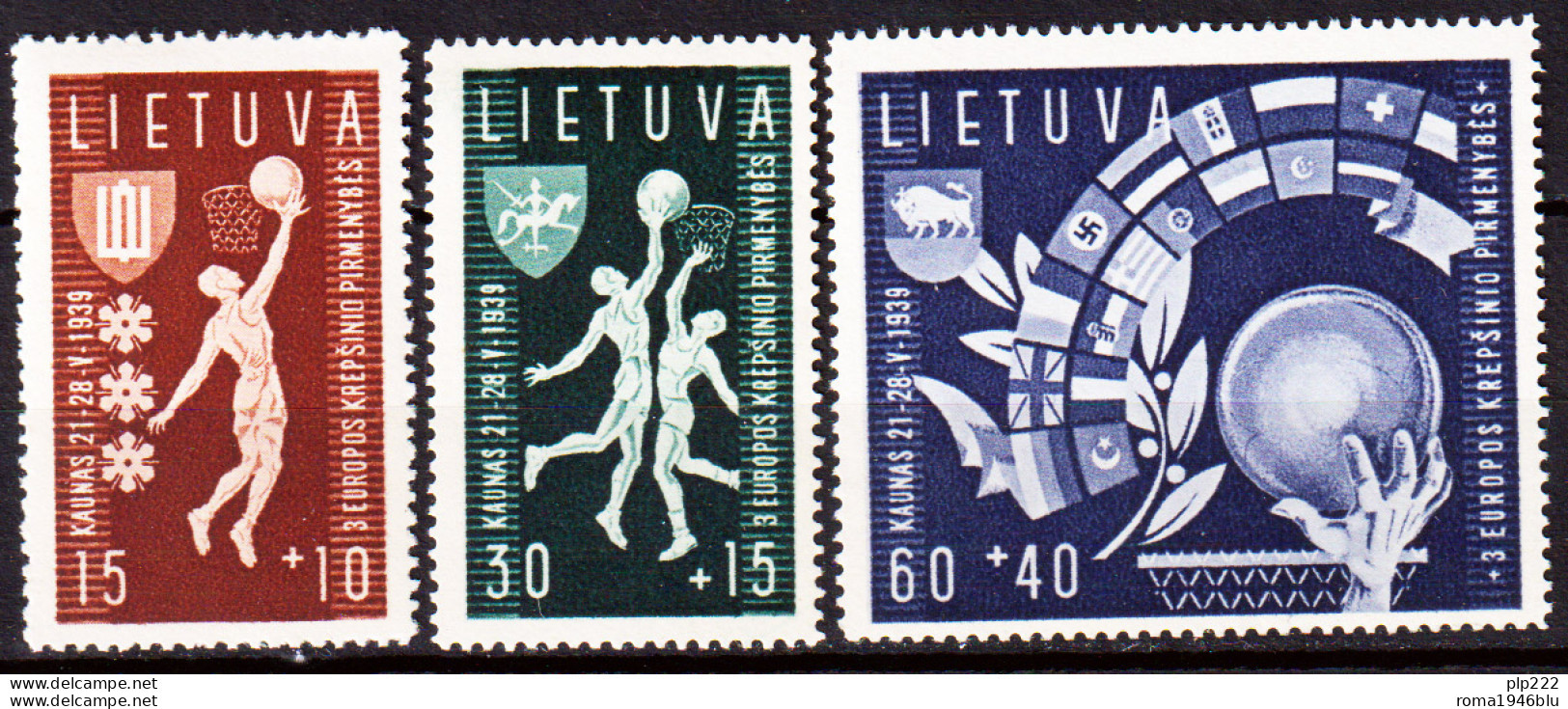 Lituania 1939 Unif.370/72 **/MNH VF - Lituanie