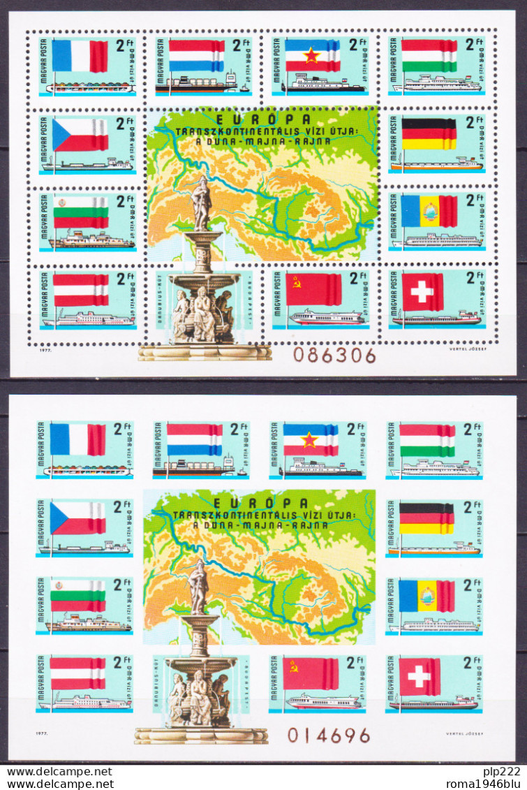 Ungheria 1977 Y.T. BF128A/B **/MNH VF - Blocs-feuillets