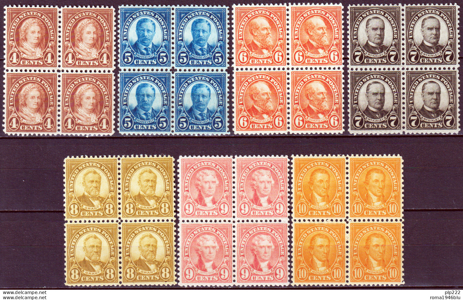 Stati Unitii 1927 Unif.442/48 Block Of 4 **/MNH VF - Nuovi