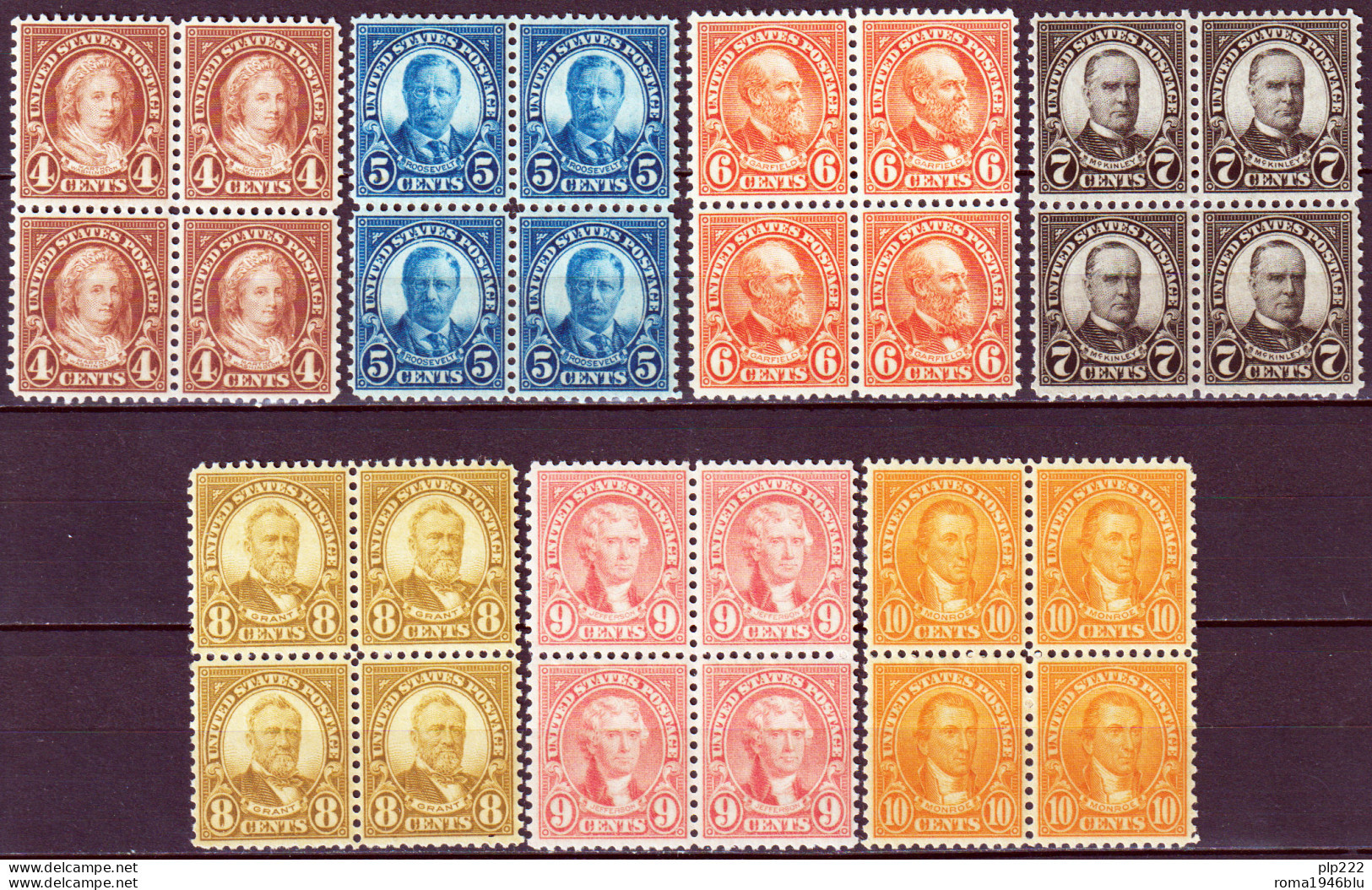 Stati Unitii 1927 Unif.442/48 Block Of 4 **/MNH VF - Unused Stamps