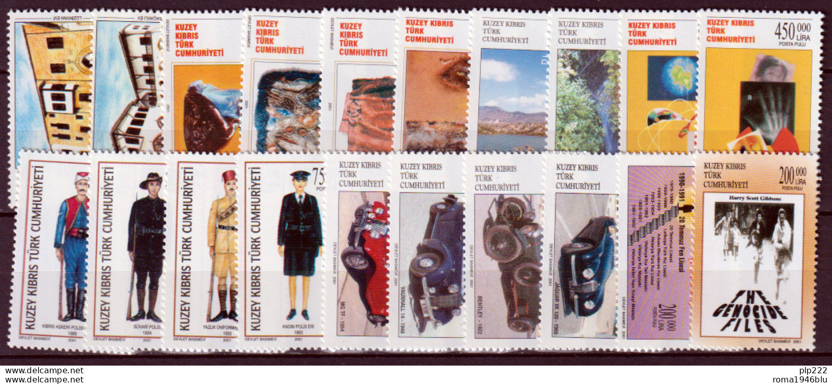 Cipro 2001 Annata Completa / Complete Year Set MNH VF - Ungebraucht