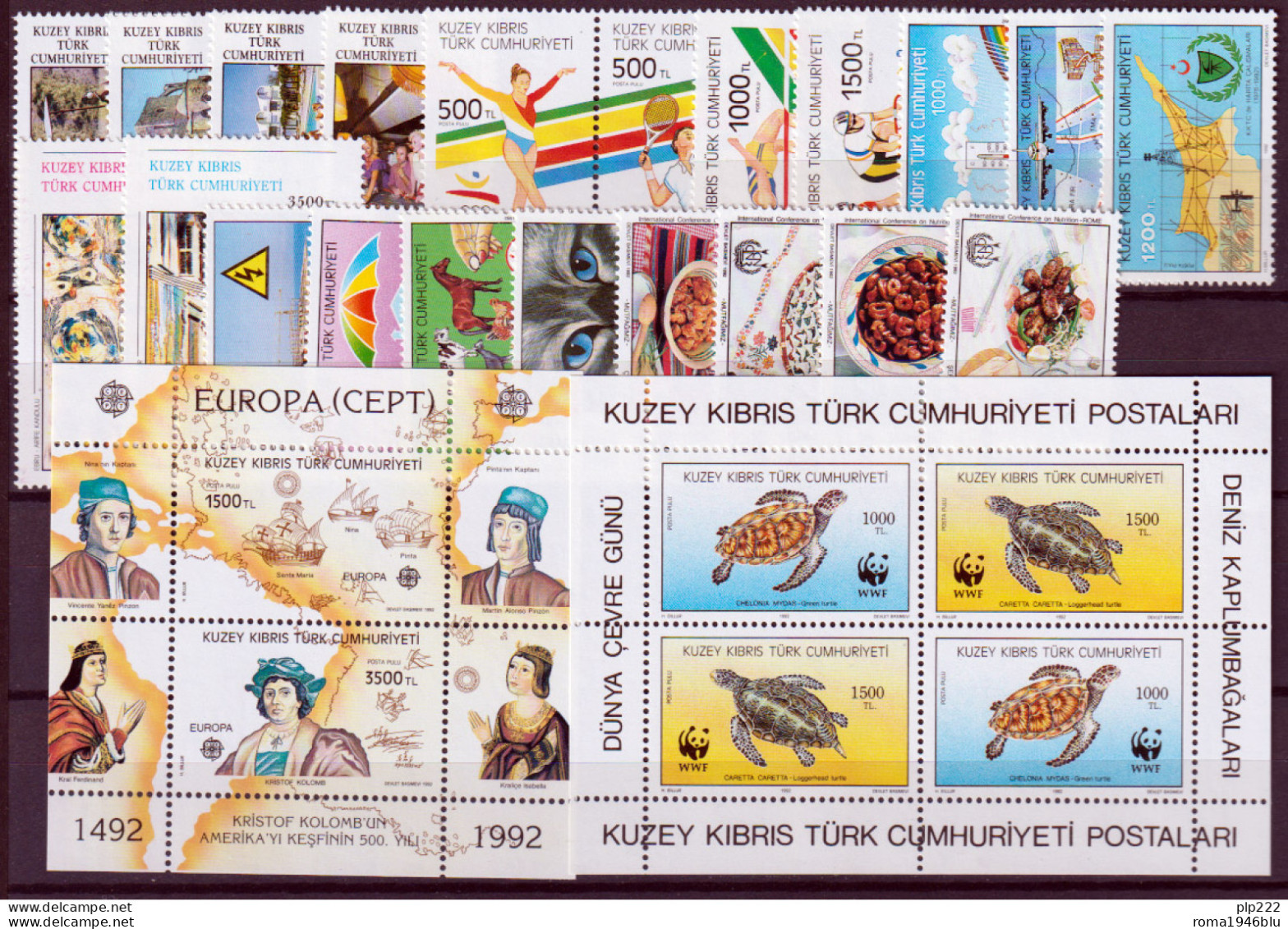 Cipro 1992 Annata Completa / Complete Year Set MNH VF - Nuovi