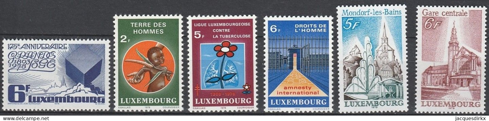 Luxembourg    .   Y&T     .    6  Timbres     .    **      .      Neuf Avec Gomme Et SANS Charnière - Unused Stamps
