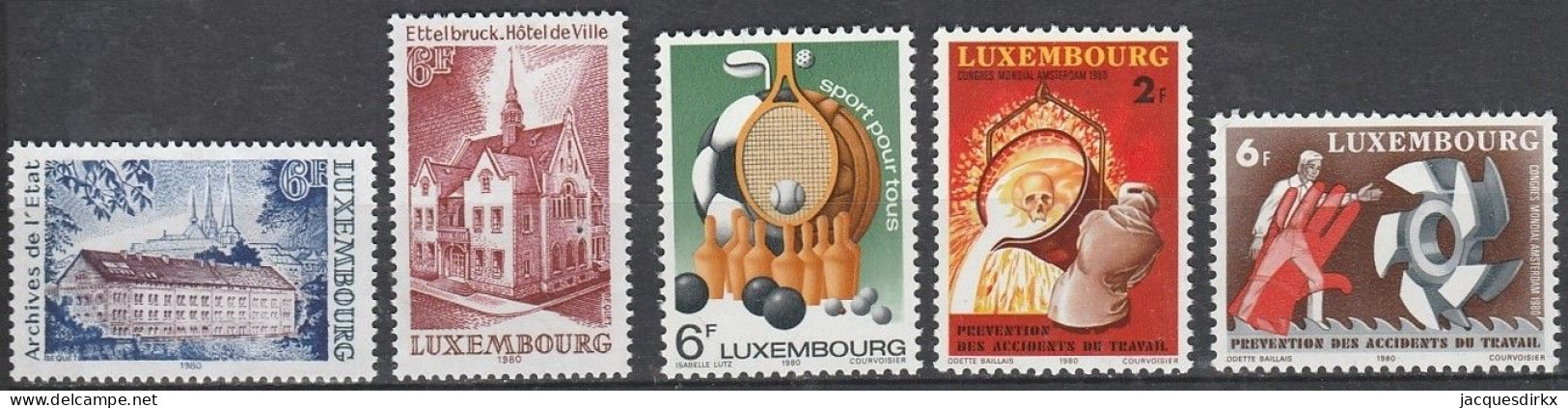 Luxembourg    .   Y&T     .    5  Timbres     .    **      .      Neuf Avec Gomme Et SANS Charnière - Unused Stamps