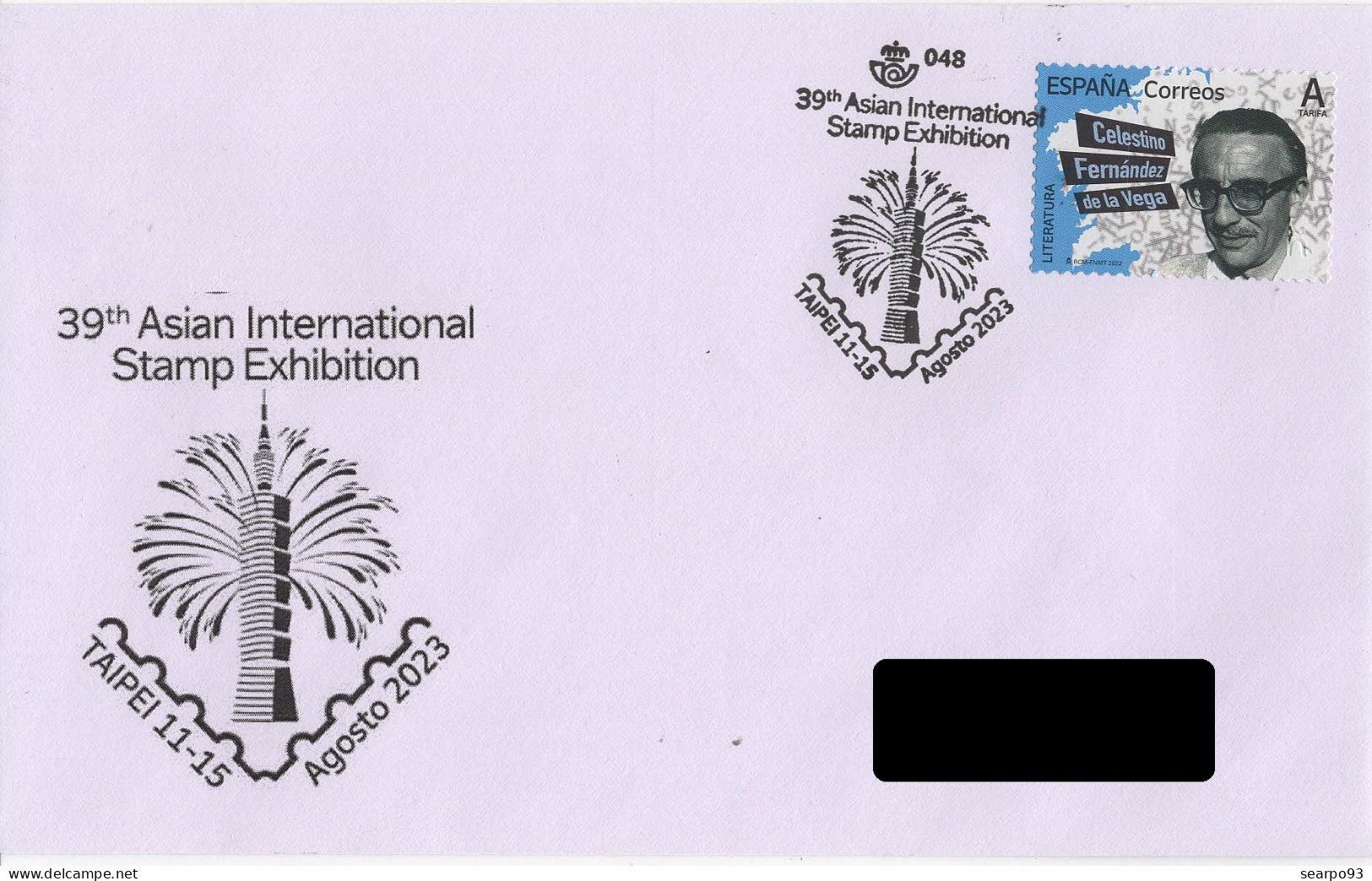 SPAIN. POSTMARK. 33th ASIAN INTERNATIONAL STAMP EXHIBITION. TAIPEI. 2023 - Other & Unclassified
