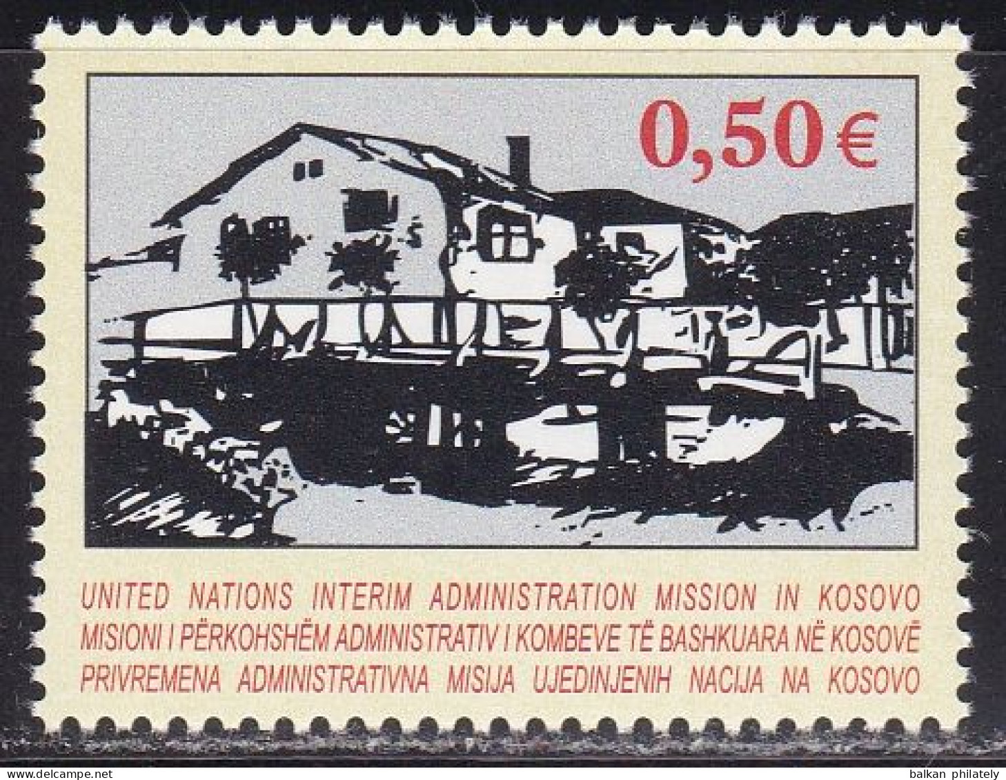 Kosovo 2004 Old View Of Prishtina Houses Bridges UNMIK UN United Nations MNH - Unused Stamps