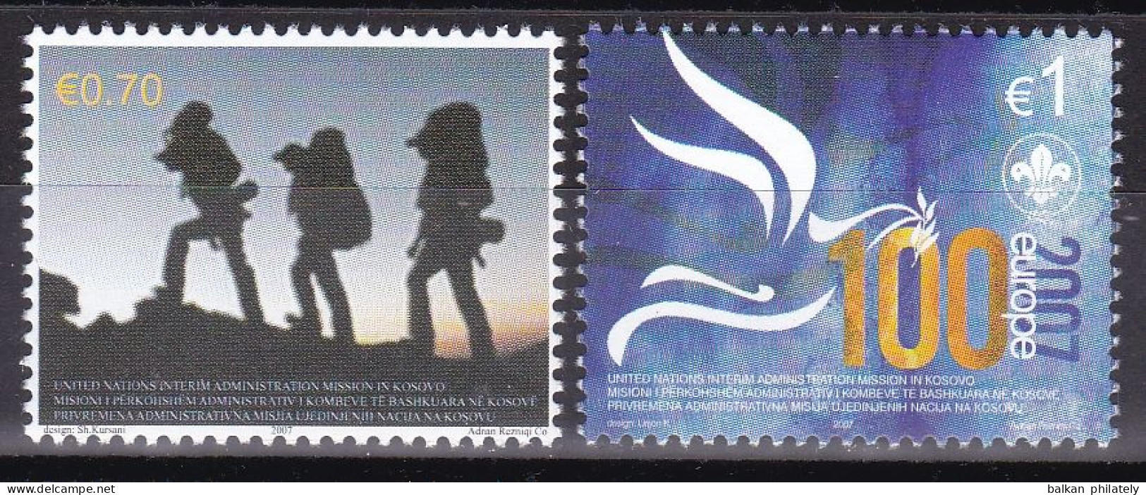 Kosovo 2007 Europa CEPT Scouts UNMIK UN United Nations MNH - Nuevos