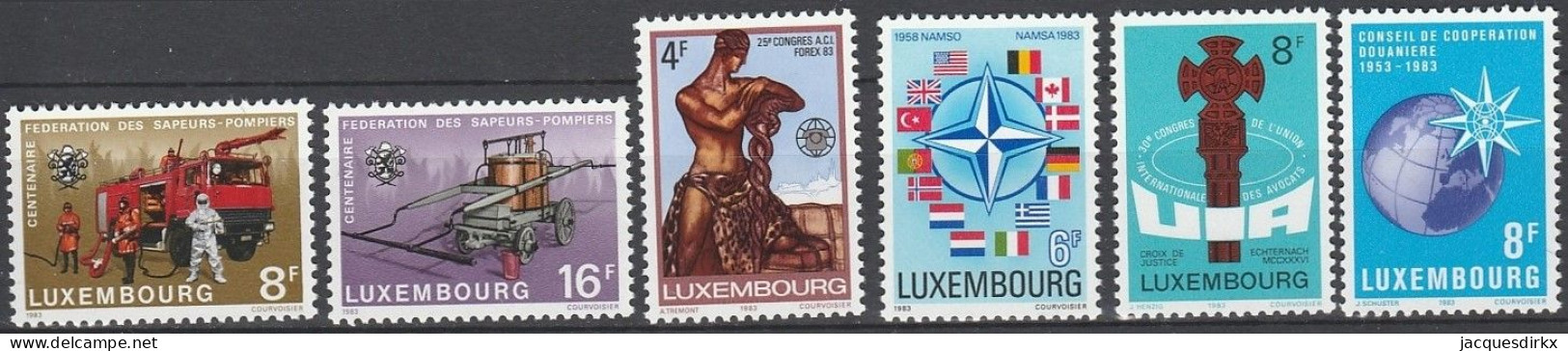 Luxembourg    .   Y&T     .    1018/1023     .    **      .      Neuf Avec Gomme Et SANS Charnière - Neufs
