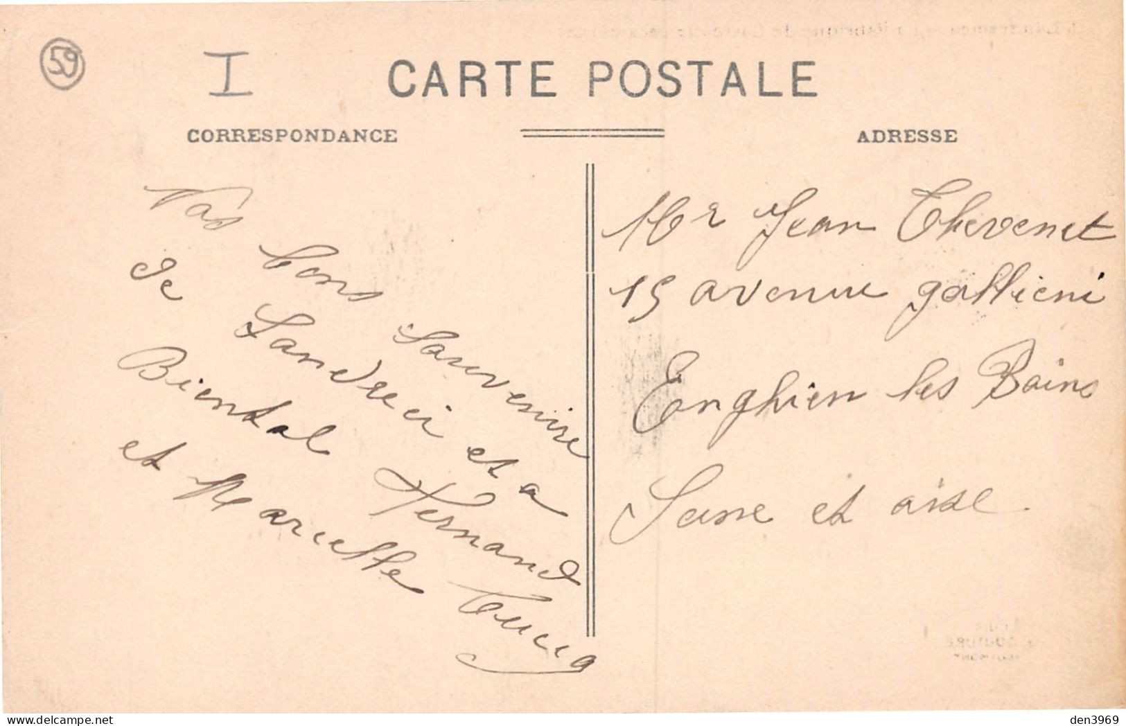 LANDRECIES (Nord) - La Fabrique De Carreaux Céramiques - Voyagé 1929 (2 Scans) Enghien-les-Bains, 15 Avenue Galliéni - Landrecies