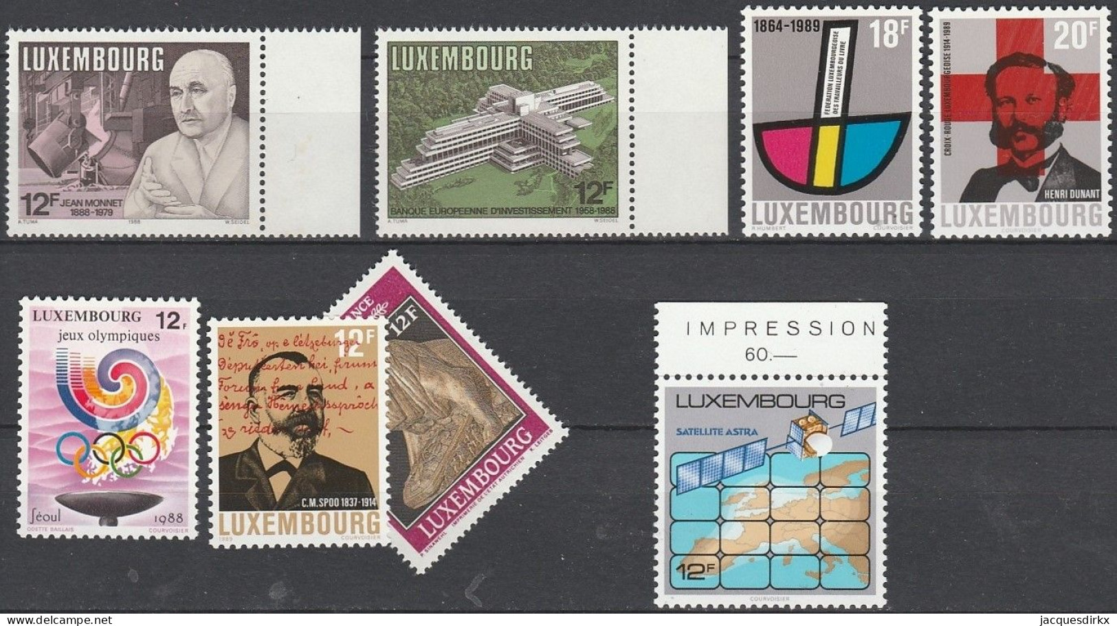 Luxembourg    .   Y&T     .    8  Timbres     .    **      .      Neuf Avec Gomme Et SANS Charnière - Ungebraucht