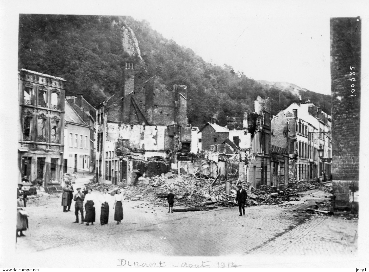 Bombardement Dinant Aout 1914,photo Branger, Format 13/18 - War, Military