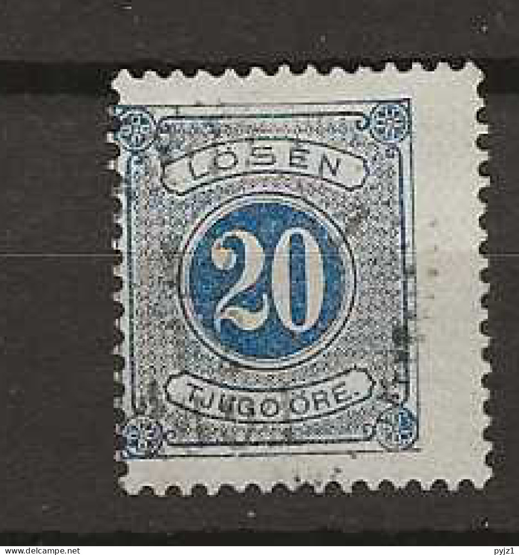 1877 USED Sweden Mi 6-B Perf 13 - Taxe