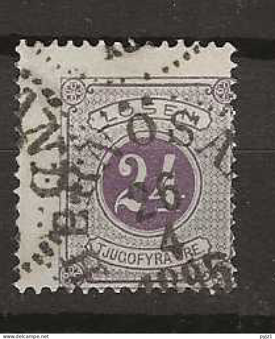 1877 USED Sweden Mi 7a-B Perf 13 - Impuestos