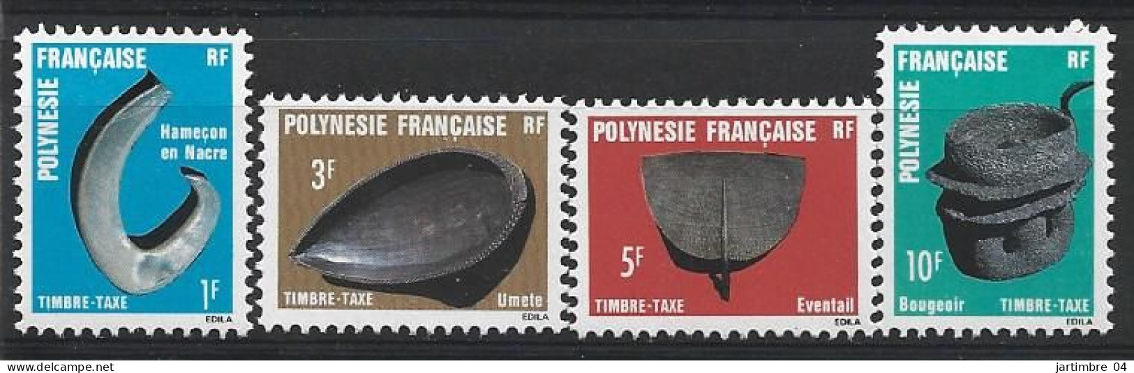 1984 POLYNESIE Taxe 4-7**  Artisanat - Timbres-taxe