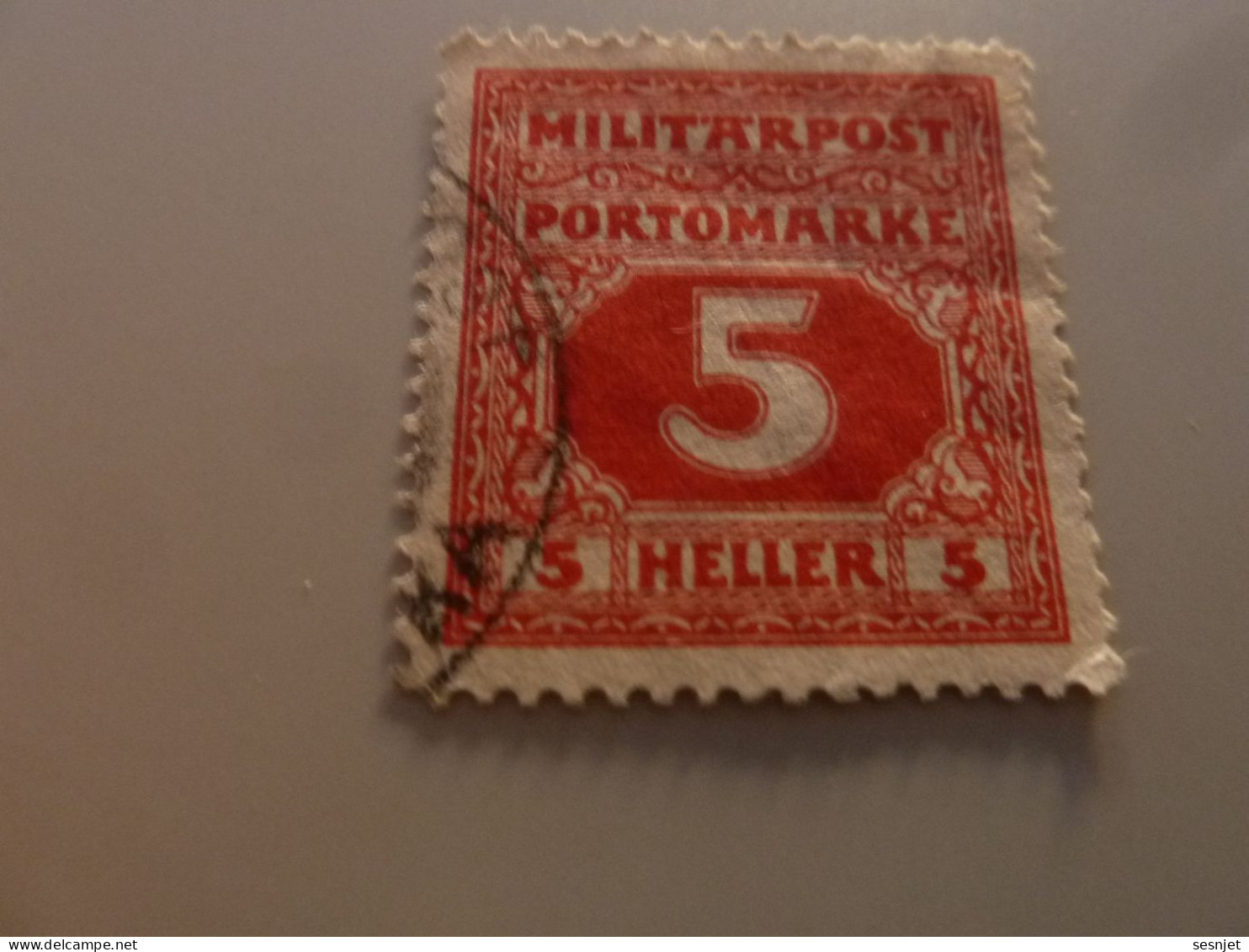 Militarpost - Portomarke - 5 Heller - Rouge - Oblitéré - Année 1918 - - Fiscaux