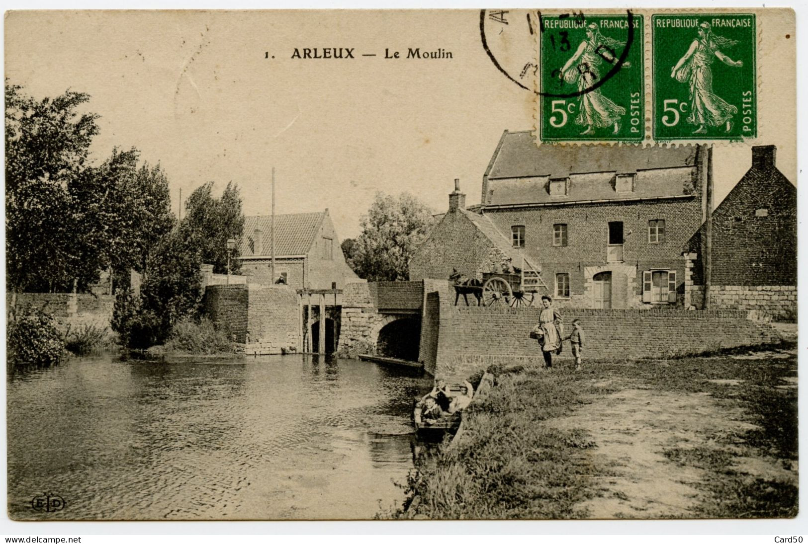 Arleux - Le Moulin - Animée Et Pas Courante - Arleux