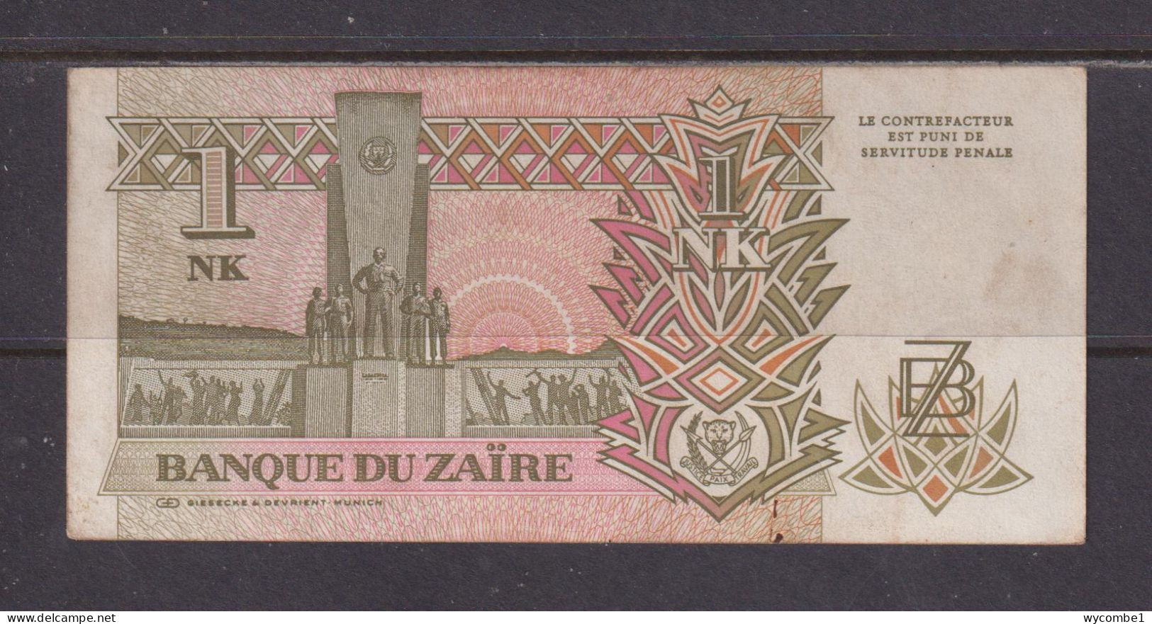 ZAIRE - 1993 1 New Likuta AUNC/XF Banknote As Scans - Zaïre