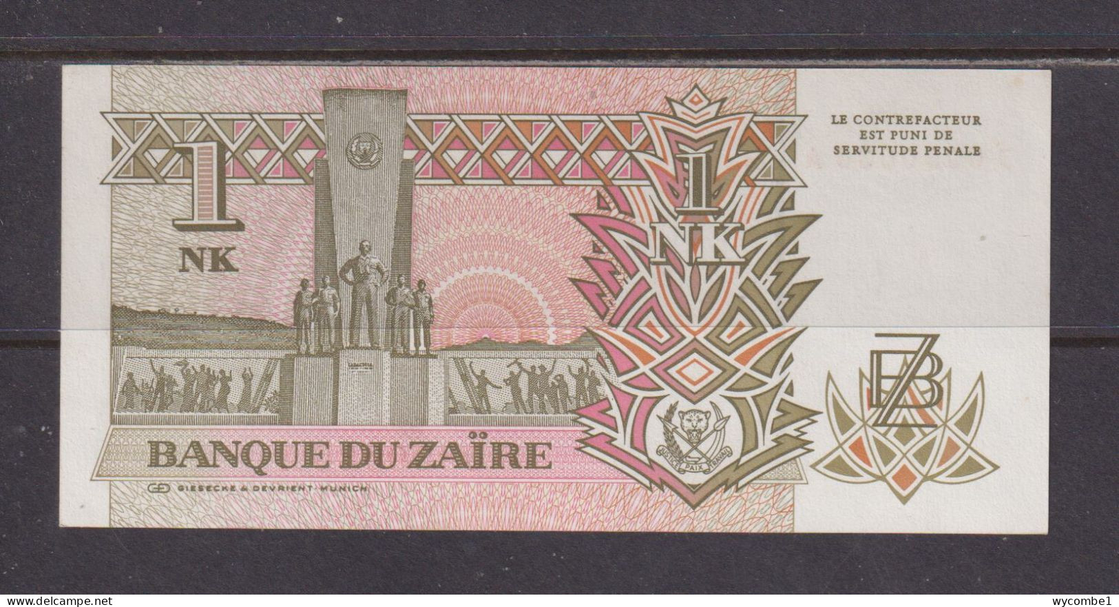 ZAIRE - 1993 1 New Likuta AUNC/XF Banknote As Scans - Zaïre