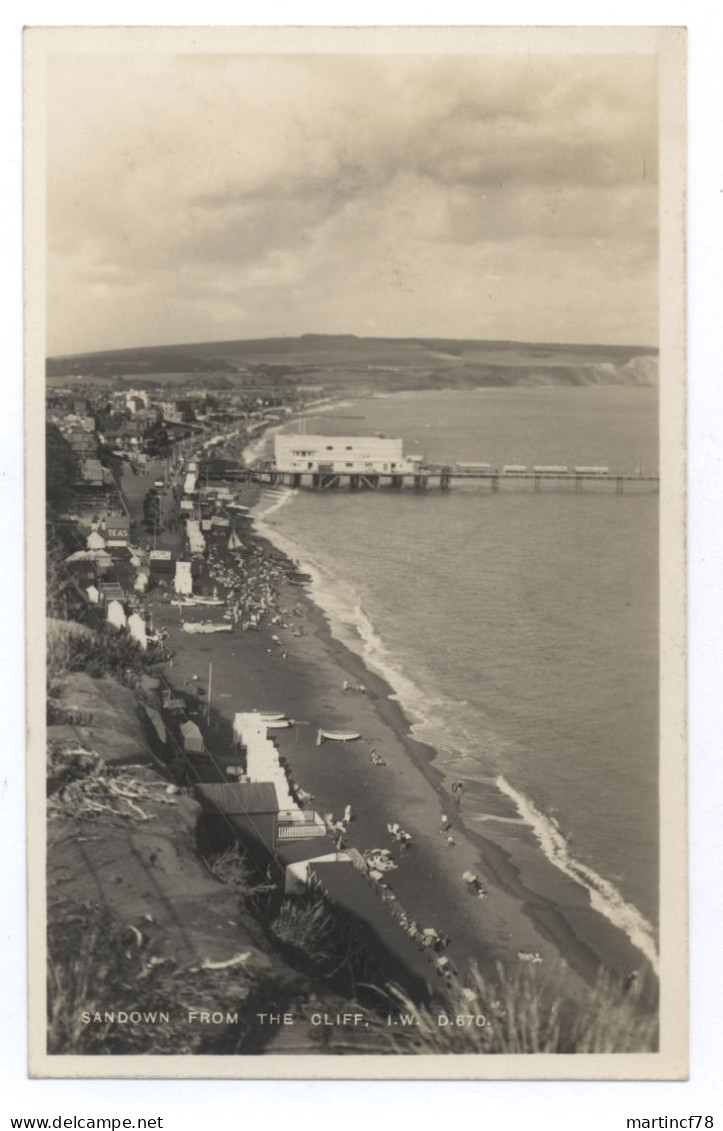 England Sandown From The Cliff I.W. D.670 - Sandown