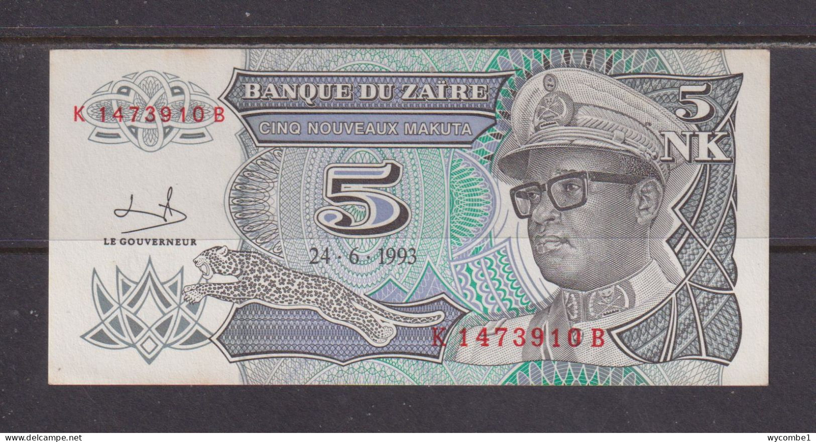 ZAIRE - 1993 5 New Likuta AUNC/XF Banknote As Scans - Zaïre