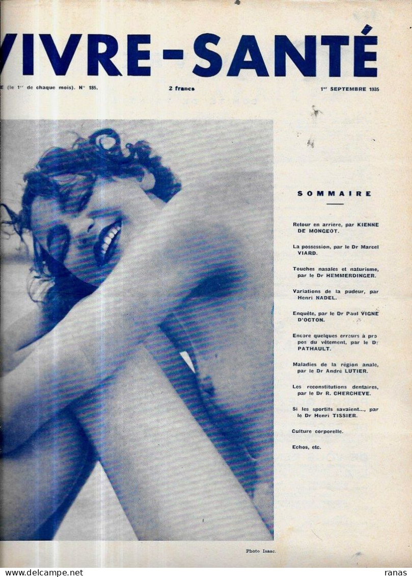 Revue Naturisme Nudisme Nu Féminin Homme Enfant Bien Illustré N° 185 De 1935 - Altri & Non Classificati