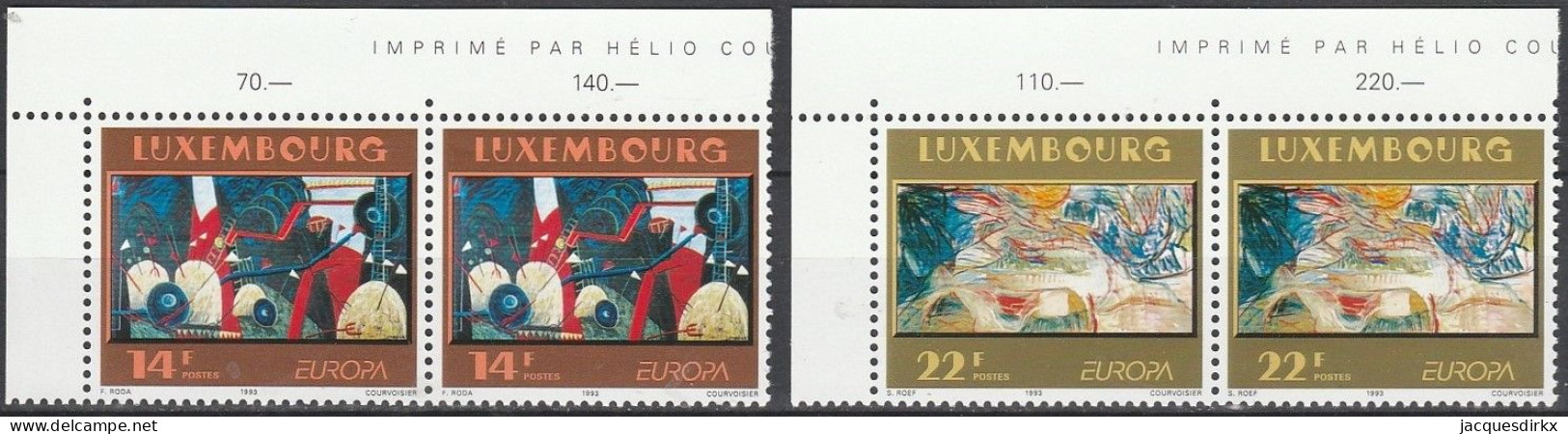 Luxembourg    .   Y&T     .    1268/1269 Paires       .    **      .      Neuf Avec Gomme Et SANS Charnière - Unused Stamps