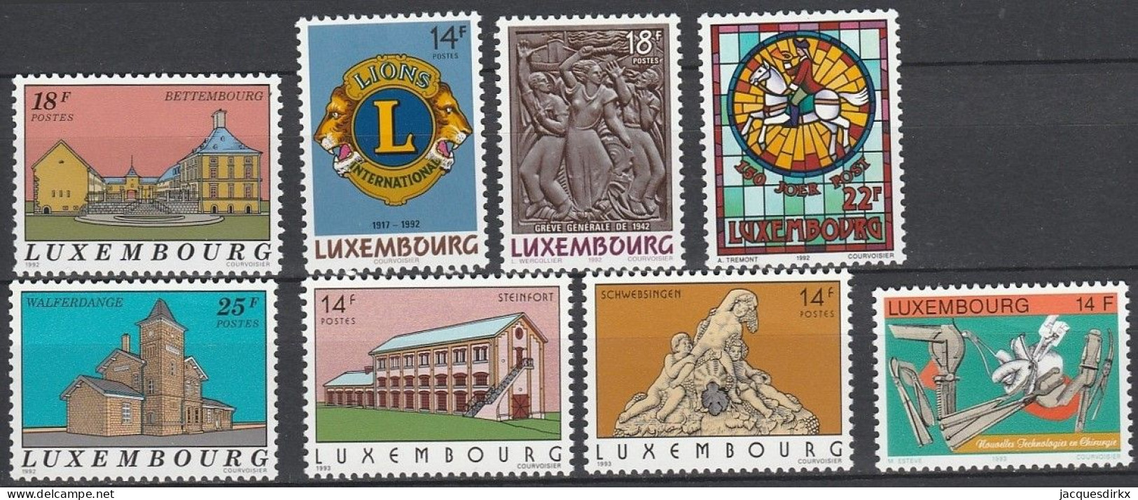 Luxembourg    .   Y&T     .    8 Timbres       .    **      .      Neuf Avec Gomme Et SANS Charnière - Neufs