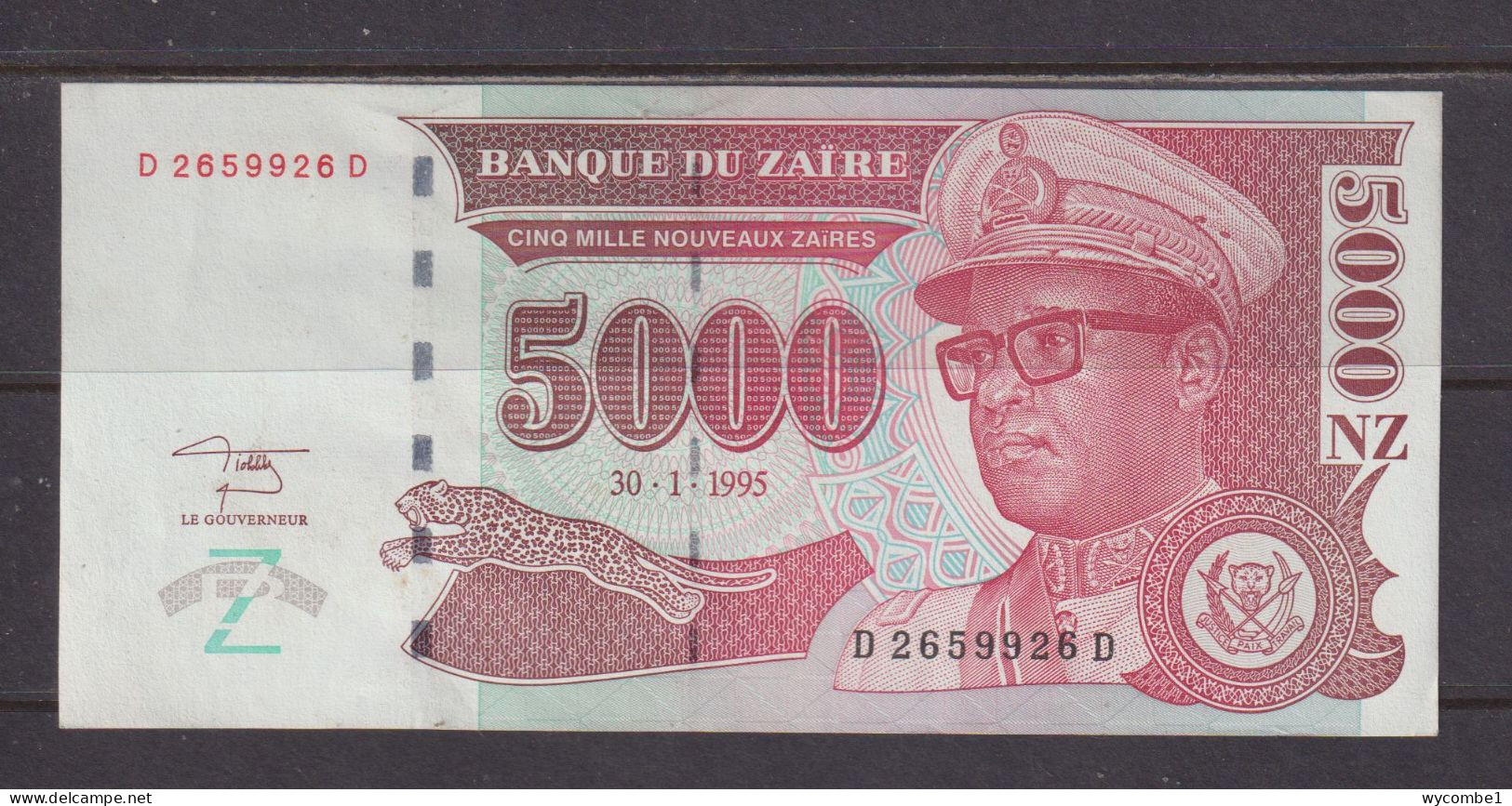 ZAIRE - 1995 5000 New ZAIRES AUNC/XF Banknote As Scans - Zaïre