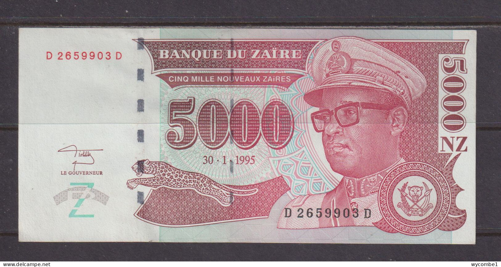 ZAIRE - 1995 5000 New ZAIRES AUNC/XF Banknote As Scans - Zaïre