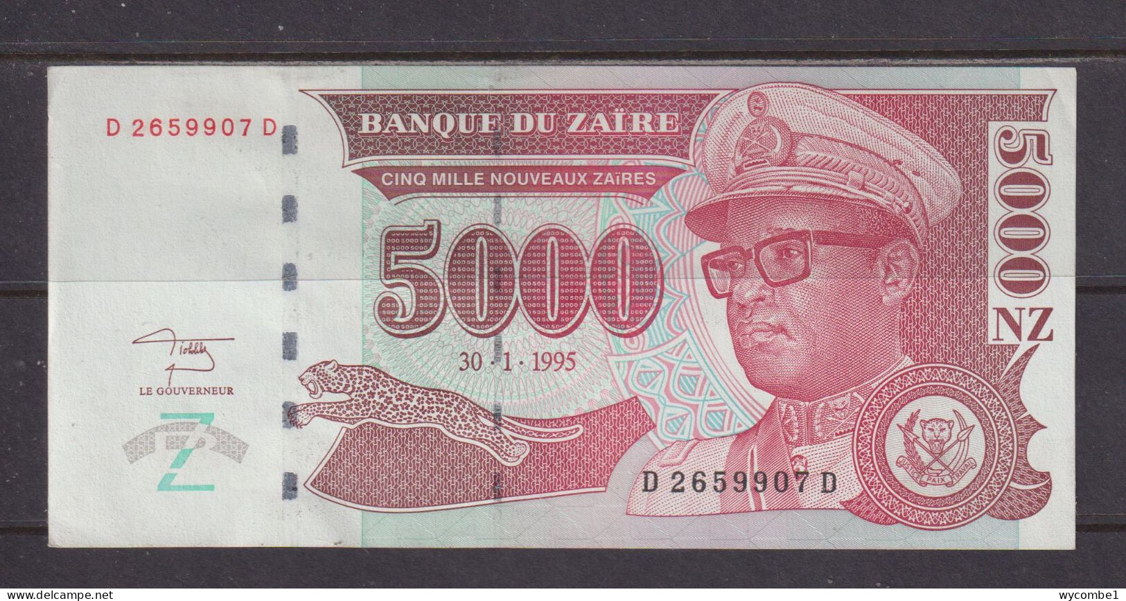 ZAIRE - 1995 5000 New ZAIRES AUNC/XF Banknote As Scans - Zaïre