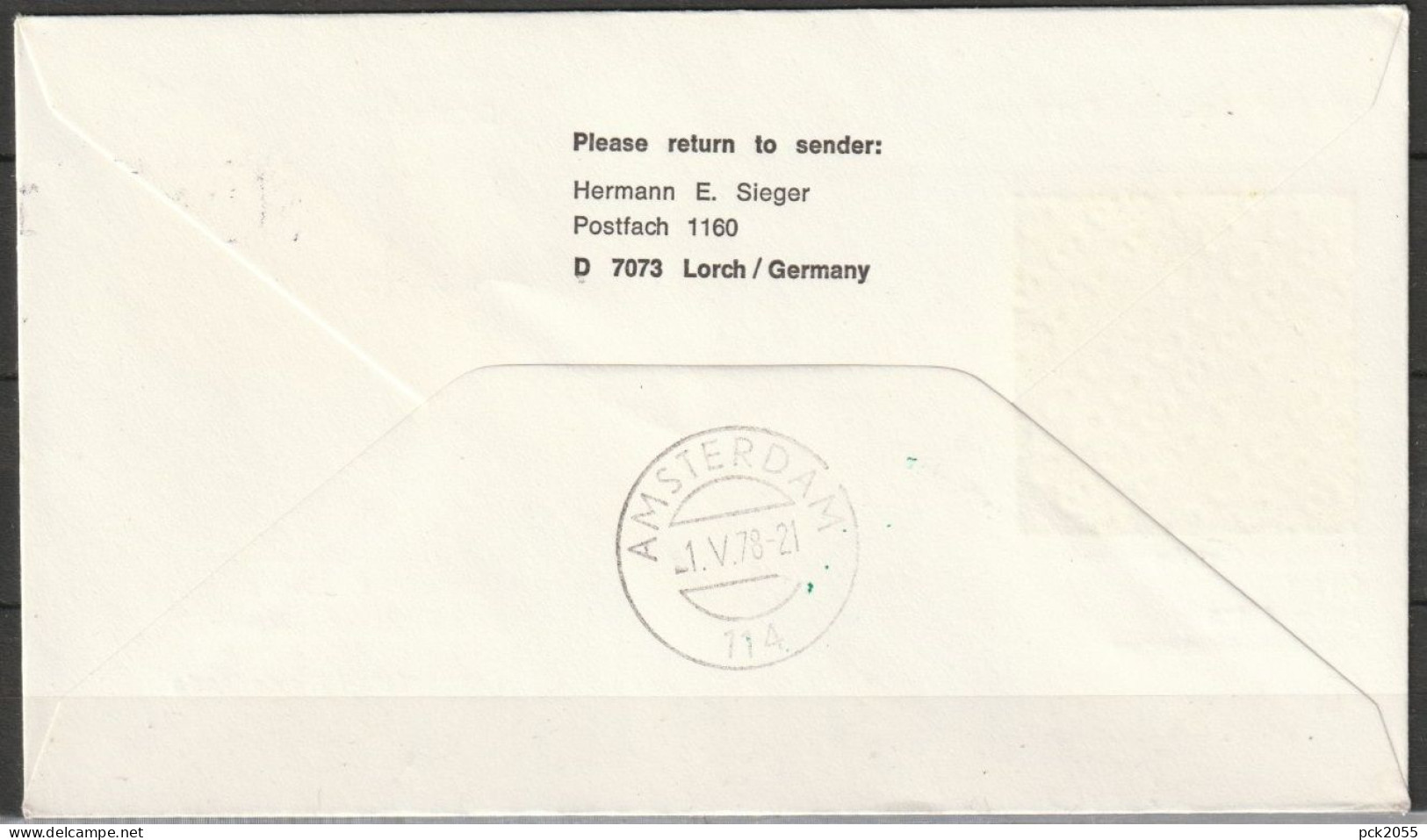 BRD Flugpost / Erstflug LH 084 Airbus A300 Frankfurt - Amsterdam 1.5.1978 Ankunftstempel 1.5.1978 (FP 219) - First Flight Covers