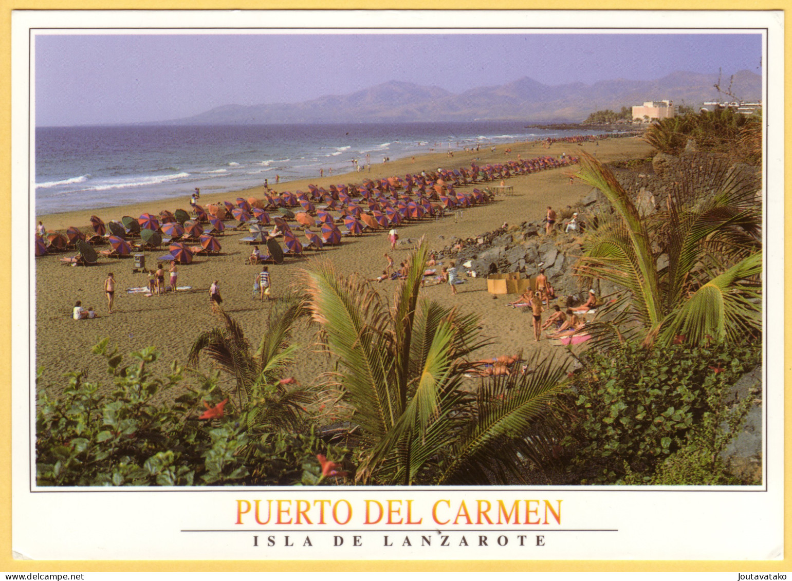 Beach - Puerto Del Carmen, Lanzarote, Spain -posted 2004 ATM 68 Frama Label - Lanzarote