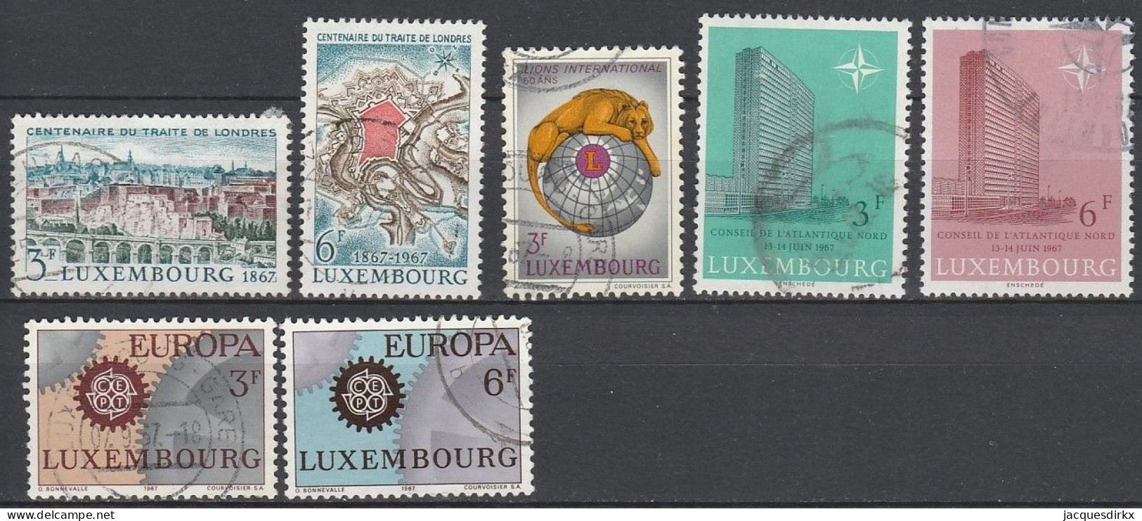 Luxembourg    .   Y&T     .    7 Timbres     .    O     .      Oblitéré - Usati