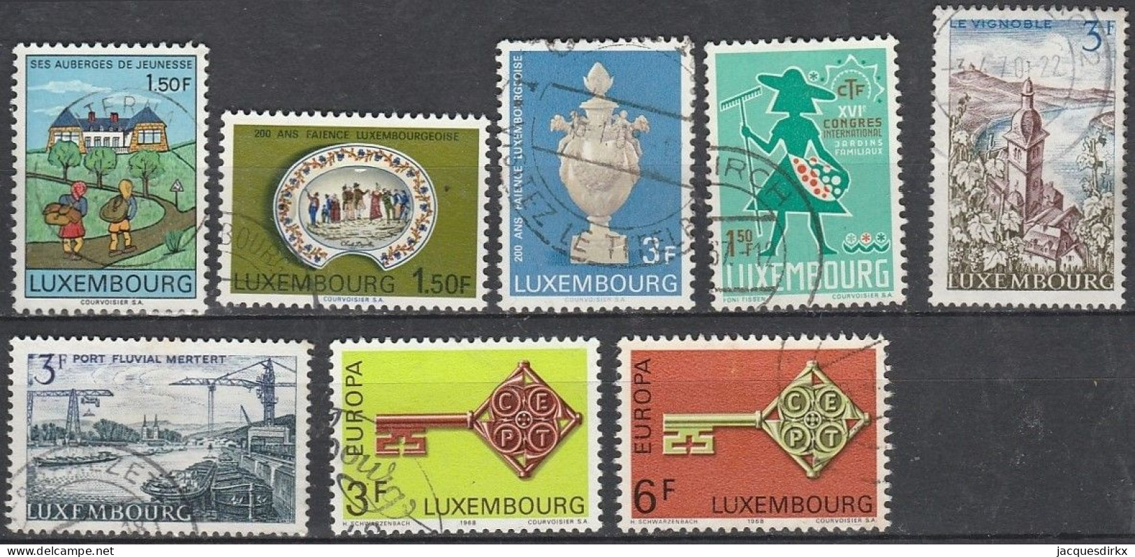 Luxembourg    .   Y&T     .    8 Timbres    .    O     .      Oblitéré - Usati