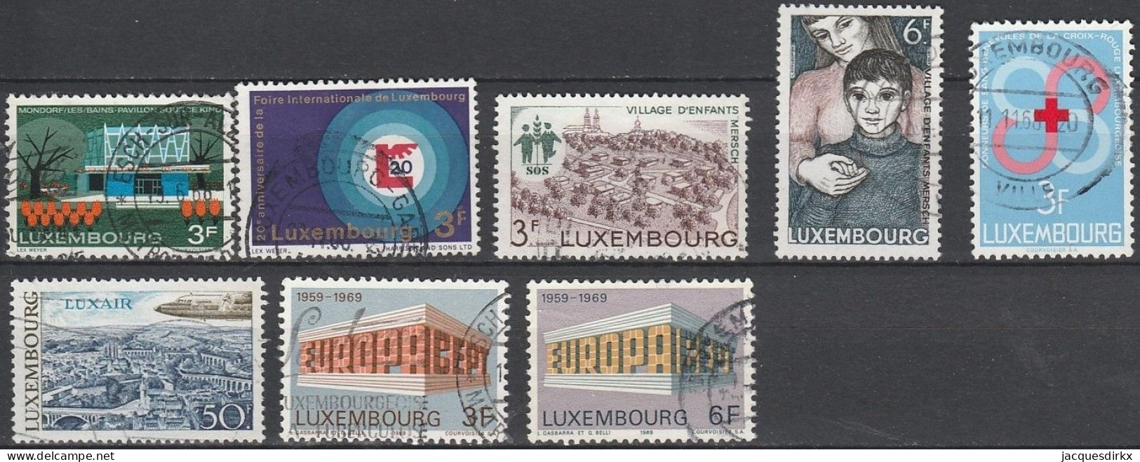 Luxembourg    .   Y&T     .    8 Timbres     .    O     .      Oblitéré - Oblitérés