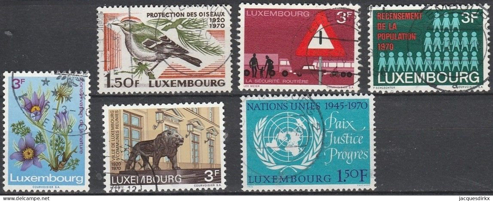 Luxembourg    .   Y&T     .    6 Timbres     .    O     .      Oblitéré - Oblitérés